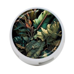 Tropical Leaf Leaves Foliage Monstera Nature 4-port Usb Hub (two Sides)