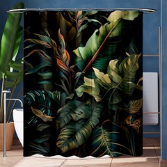 Tropical Leaf Leaves Foliage Monstera Nature Shower Curtain 60  X 72  (medium)  by Jancukart