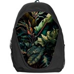 Tropical Leaf Leaves Foliage Monstera Nature Backpack Bag Front