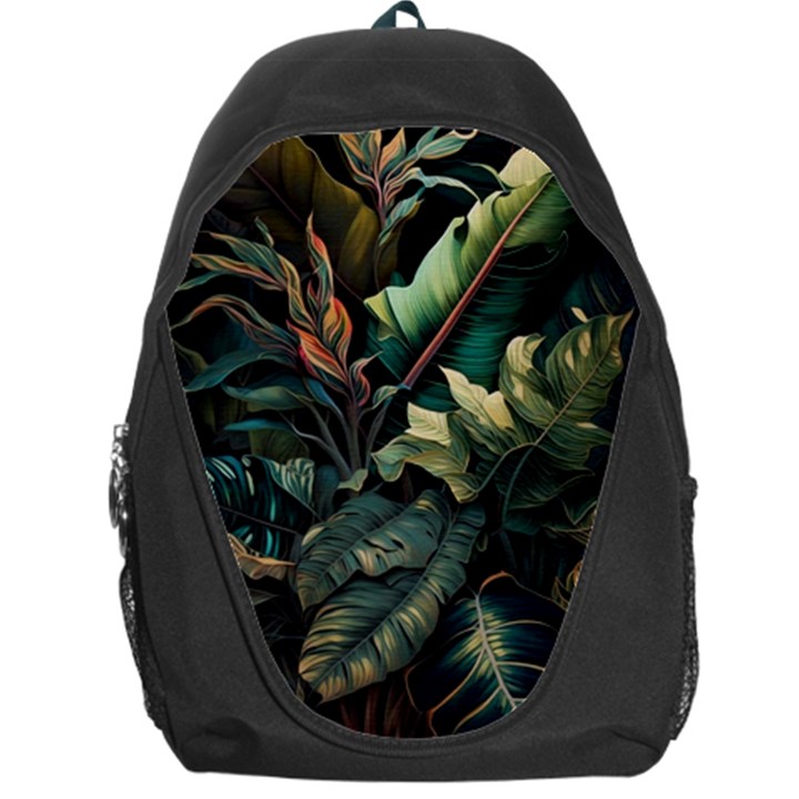 Tropical Leaf Leaves Foliage Monstera Nature Backpack Bag