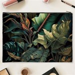 Tropical Leaf Leaves Foliage Monstera Nature Cosmetic Bag (XXXL) Back