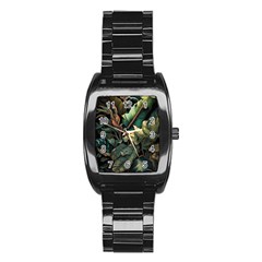 Tropical Leaf Leaves Foliage Monstera Nature Stainless Steel Barrel Watch