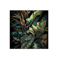 Tropical Leaf Leaves Foliage Monstera Nature Satin Bandana Scarf 22  X 22 