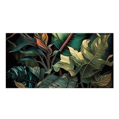 Tropical Leaf Leaves Foliage Monstera Nature Satin Shawl 45  X 80 