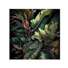 Tropical Leaf Leaves Foliage Monstera Nature Square Satin Scarf (30  X 30 )