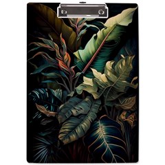 Tropical Leaf Leaves Foliage Monstera Nature A4 Acrylic Clipboard by Jancukart