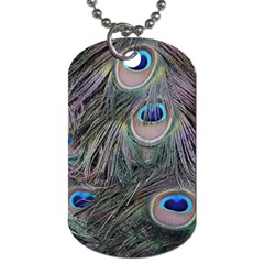 Peacock Feathers Peacock Bird Feathers Dog Tag (one Side) by Jancukart