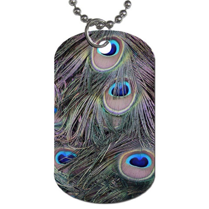 Peacock Feathers Peacock Bird Feathers Dog Tag (One Side)