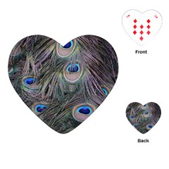 Peacock Feathers Peacock Bird Feathers Playing Cards Single Design (heart) by Jancukart