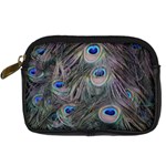 Peacock Feathers Peacock Bird Feathers Digital Camera Leather Case Front