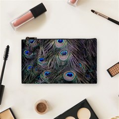 Peacock Feathers Peacock Bird Feathers Cosmetic Bag (small) by Jancukart