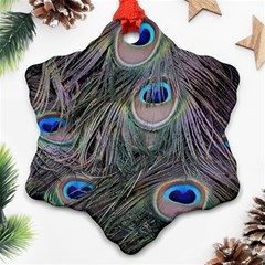 Peacock Feathers Peacock Bird Feathers Ornament (snowflake)