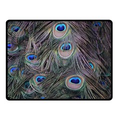 Peacock Feathers Peacock Bird Feathers Two Sides Fleece Blanket (small) by Jancukart