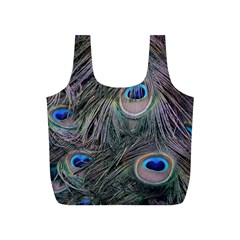 Peacock Feathers Peacock Bird Feathers Full Print Recycle Bag (s) by Jancukart