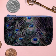 Peacock Feathers Peacock Bird Feathers Large Coin Purse by Jancukart