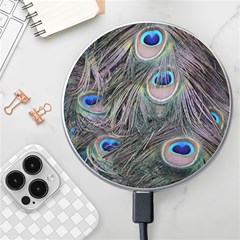 Peacock Feathers Peacock Bird Feathers Wireless Fast Charger(white)