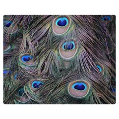 Peacock Feathers Peacock Bird Feathers Premium Plush Fleece Blanket (medium)