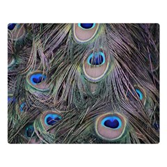 Peacock Feathers Peacock Bird Feathers Premium Plush Fleece Blanket (large)