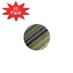 Field Agriculture Farm Stripes Diagonal 1  Mini Magnet (10 Pack)  by Jancukart