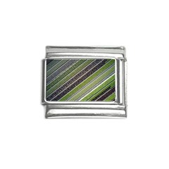 Field Agriculture Farm Stripes Diagonal Italian Charm (9mm) by Jancukart