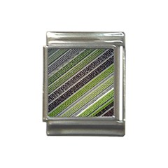 Field Agriculture Farm Stripes Diagonal Italian Charm (13mm) by Jancukart