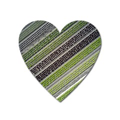 Field Agriculture Farm Stripes Diagonal Heart Magnet by Jancukart