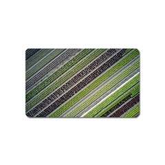 Field Agriculture Farm Stripes Diagonal Magnet (name Card) by Jancukart