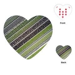 Field Agriculture Farm Stripes Diagonal Playing Cards Single Design (heart)