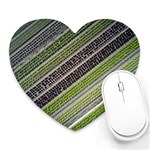 Field Agriculture Farm Stripes Diagonal Heart Mousepad Front