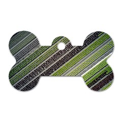 Field Agriculture Farm Stripes Diagonal Dog Tag Bone (one Side)