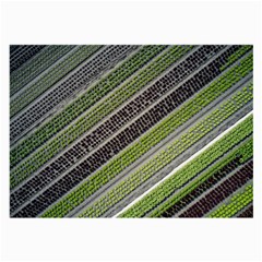 Field Agriculture Farm Stripes Diagonal Large Glasses Cloth by Jancukart