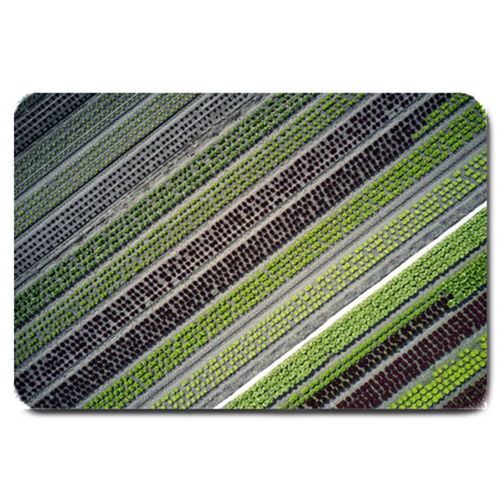 Field Agriculture Farm Stripes Diagonal Large Doormat