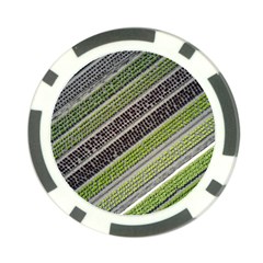 Field Agriculture Farm Stripes Diagonal Poker Chip Card Guard (10 Pack) by Jancukart