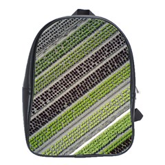 Field Agriculture Farm Stripes Diagonal School Bag (large)