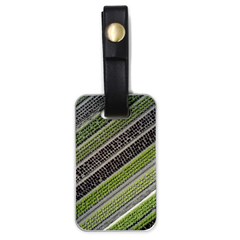 Field Agriculture Farm Stripes Diagonal Luggage Tag (one Side) by Jancukart