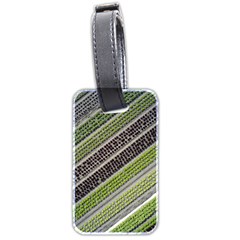 Field Agriculture Farm Stripes Diagonal Luggage Tag (two Sides) by Jancukart