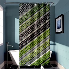 Field Agriculture Farm Stripes Diagonal Shower Curtain 36  X 72  (stall)  by Jancukart