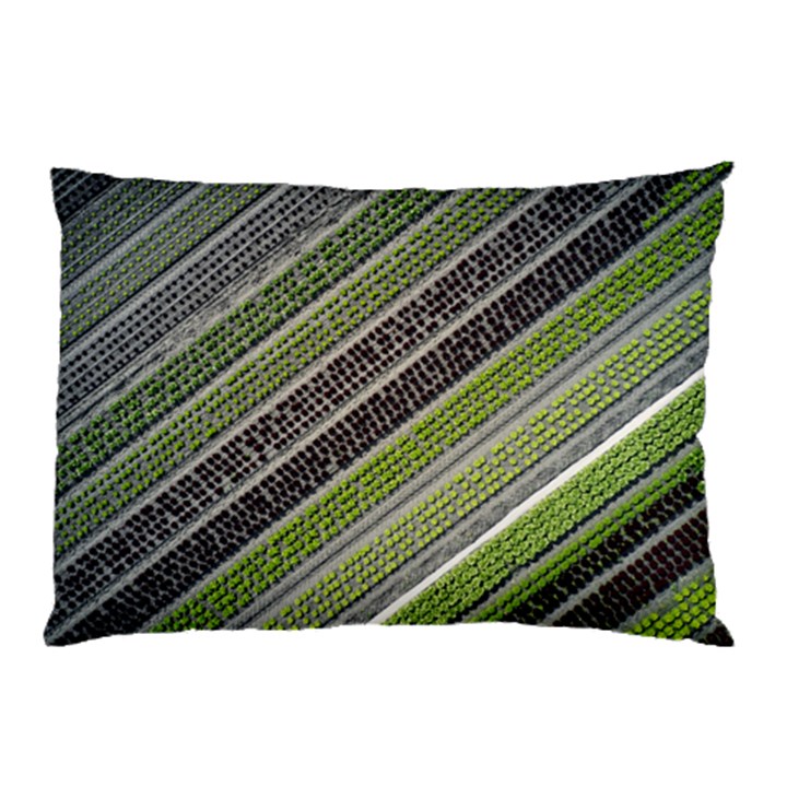 Field Agriculture Farm Stripes Diagonal Pillow Case (Two Sides)