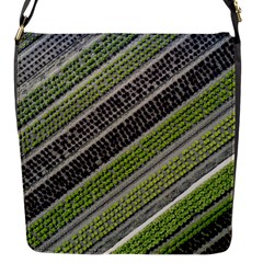 Field Agriculture Farm Stripes Diagonal Flap Closure Messenger Bag (s)