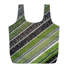 Field Agriculture Farm Stripes Diagonal Full Print Recycle Bag (l) by Jancukart