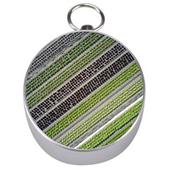 Field Agriculture Farm Stripes Diagonal Silver Compasses by Jancukart