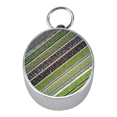 Field Agriculture Farm Stripes Diagonal Mini Silver Compasses by Jancukart