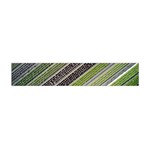 Field Agriculture Farm Stripes Diagonal Premium Plush Fleece Scarf (Mini) Front