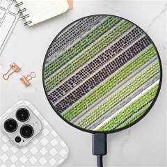 Field Agriculture Farm Stripes Diagonal Wireless Fast Charger(black) by Jancukart