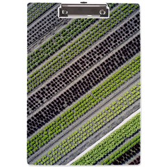 Field Agriculture Farm Stripes Diagonal A4 Acrylic Clipboard by Jancukart