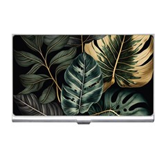 Tropical Leaves Foliage Monstera Nature Home Business Card Holder