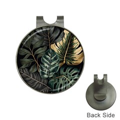 Tropical Leaves Foliage Monstera Nature Home Hat Clips with Golf Markers