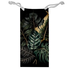 Tropical Leaves Foliage Monstera Nature Home Jewelry Bag