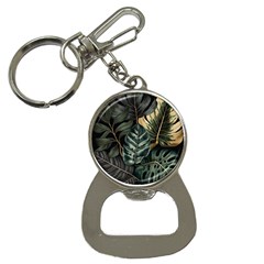 Tropical Leaves Foliage Monstera Nature Home Bottle Opener Key Chain