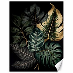 Tropical Leaves Foliage Monstera Nature Home Canvas 18  x 24 